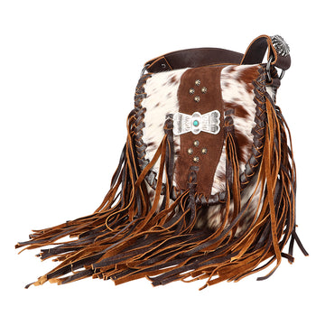 American Darling Crossbody Hair On Genuine Leather Western Women Bag Handbag Purse | for Cute